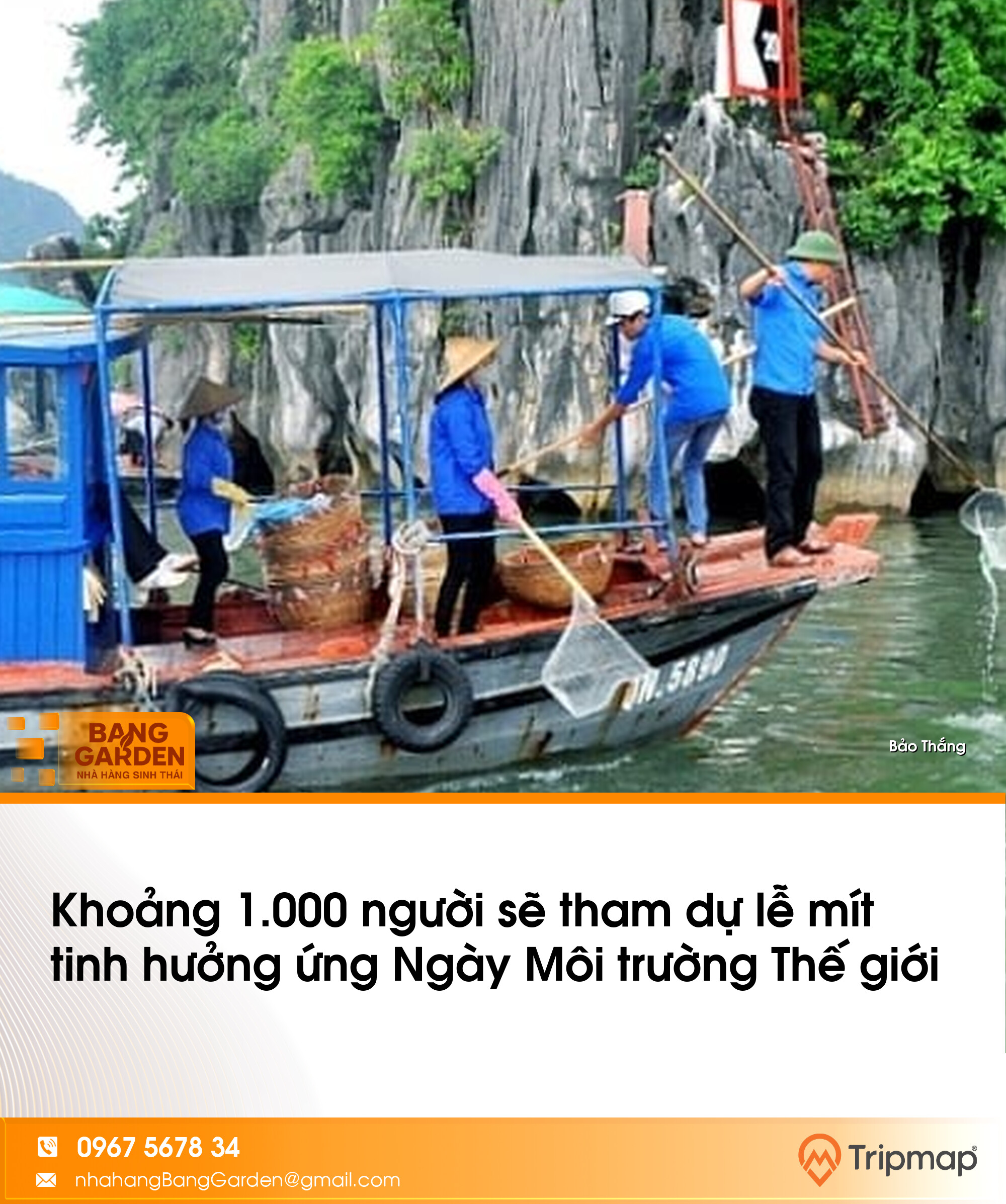 Khoảng 1.000 người sẽ tham dự lễ mít tinh hưởng ứng Ngày Môi trường Thế giới
