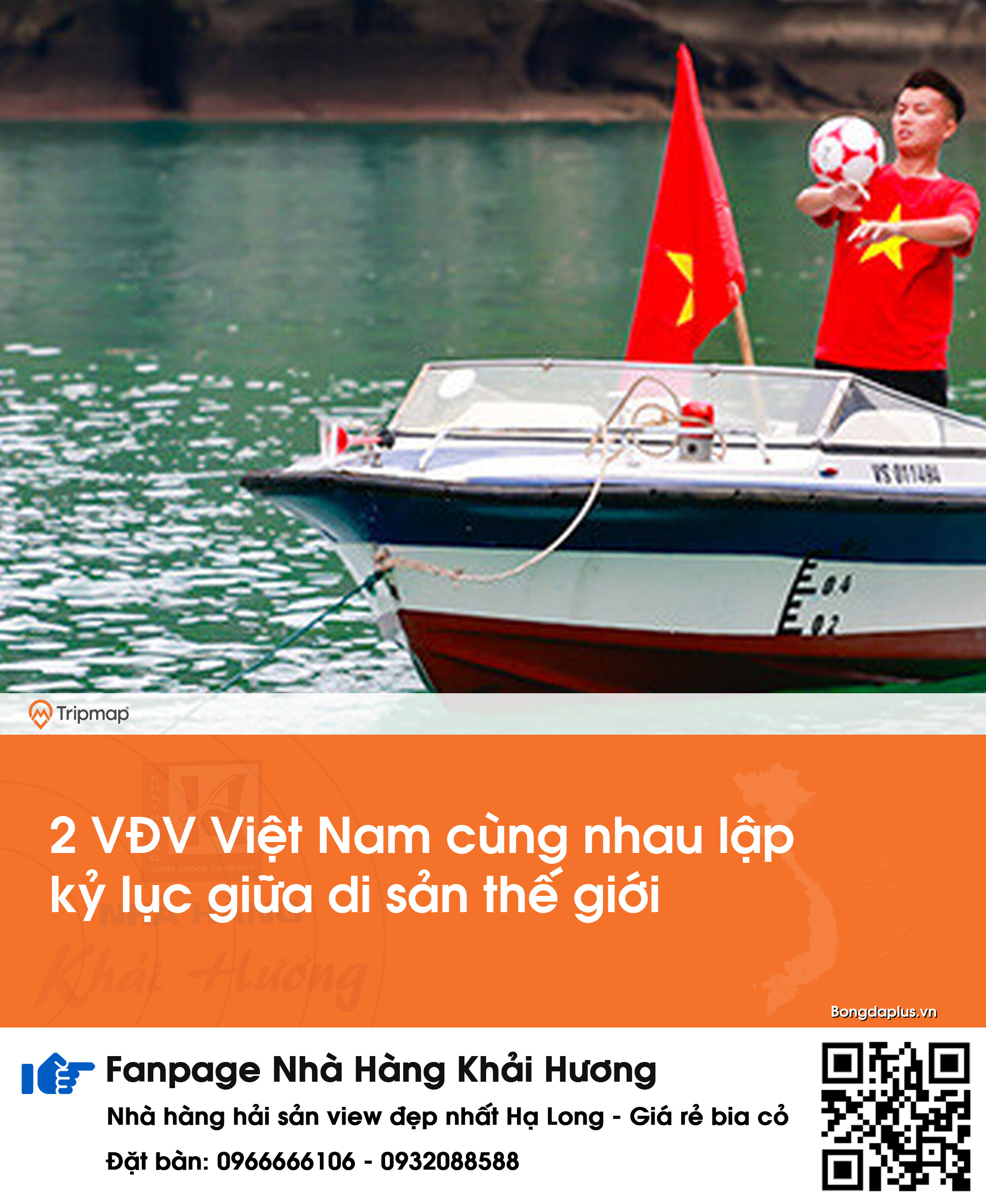 2 VĐV Việt Nam cùng nhau lập kỷ lục giữa di sản thế giới