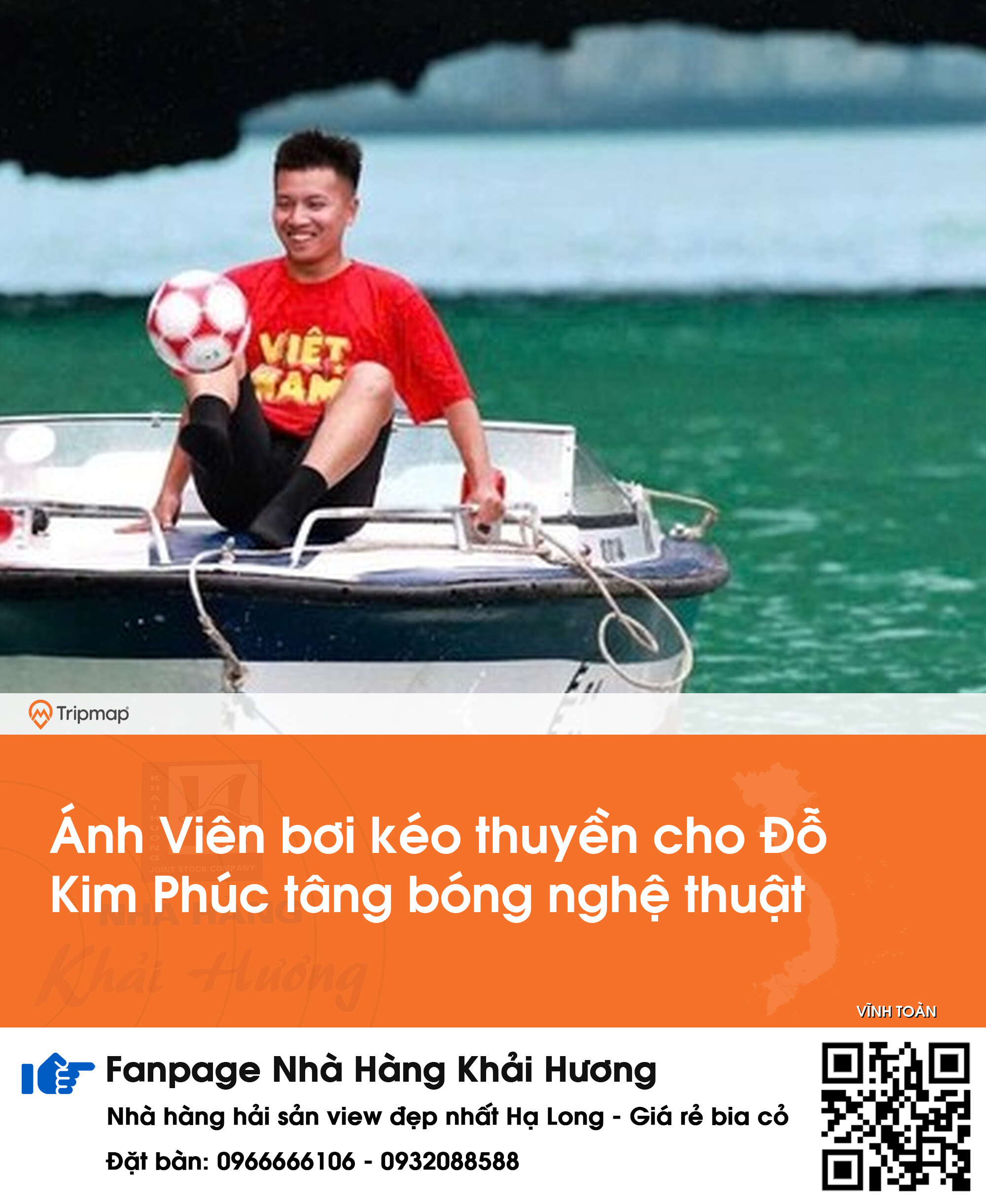 Ánh Viên bơi kéo thuyền cho Đỗ Kim Phúc tâng bóng nghệ thuật