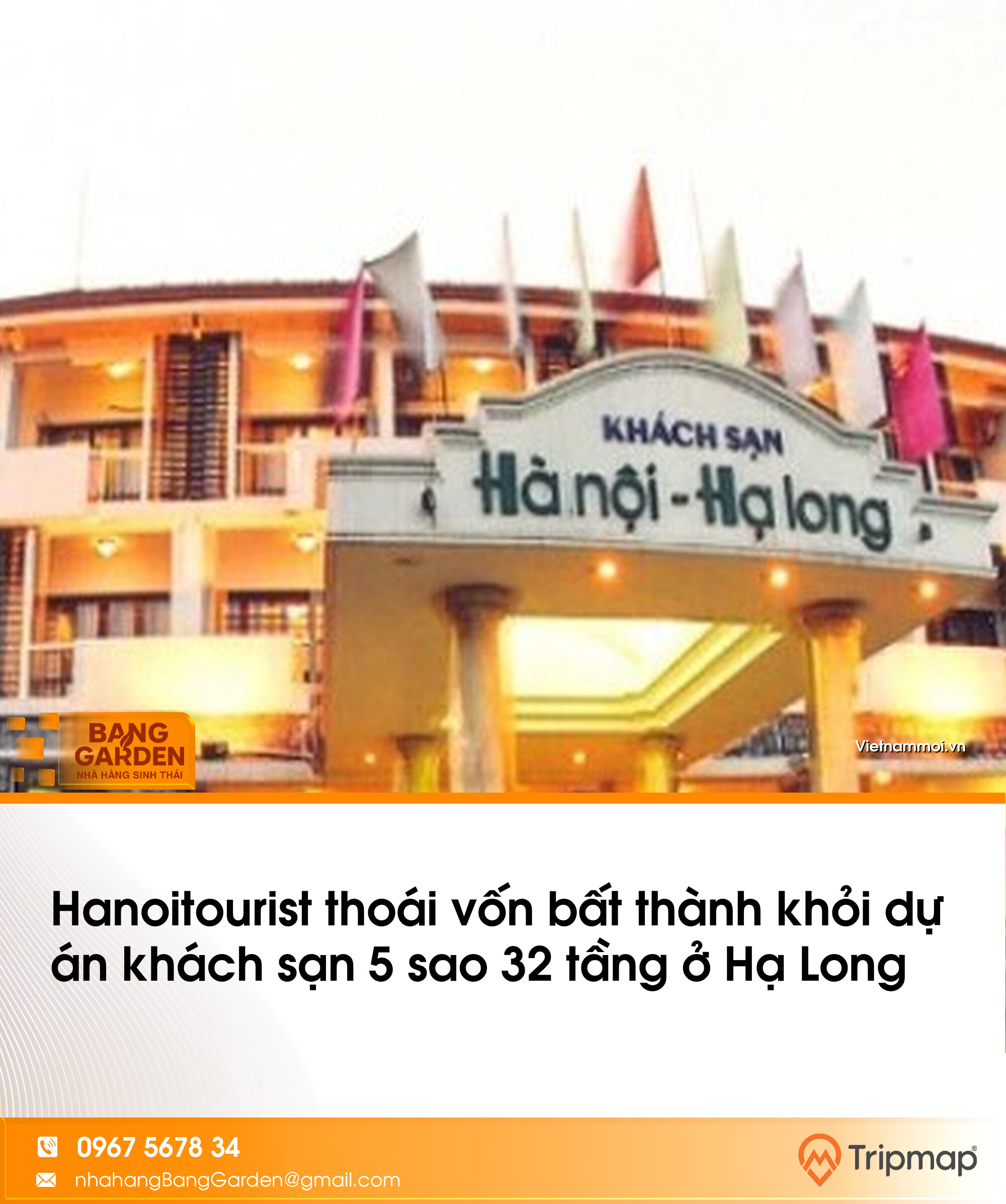 Hanoitourist thoái vốn bất thành khỏi dự án khách sạn 5 sao 32 tầng ở Hạ Long