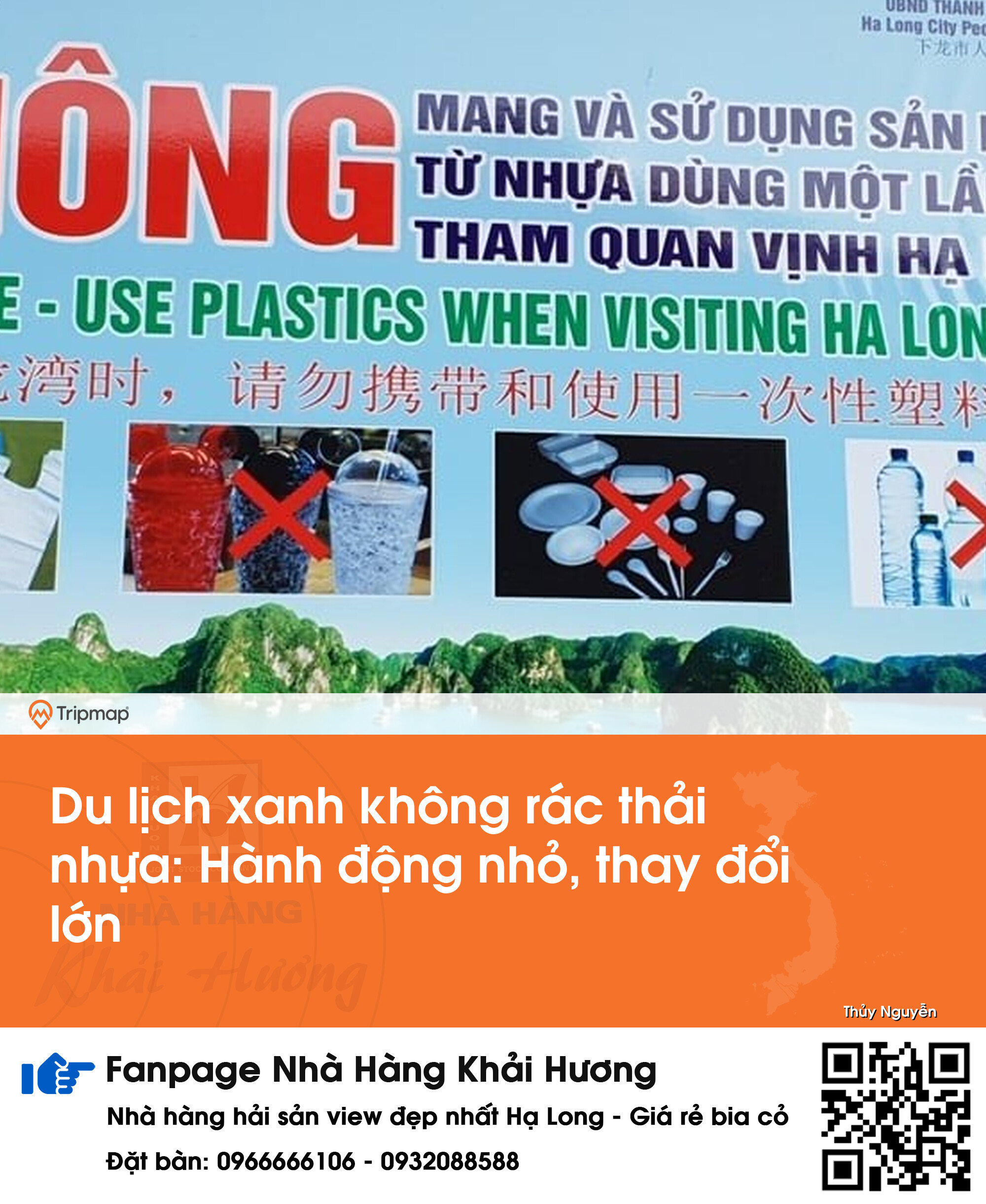 Du lịch xanh không rác thải nhựa: Hành động nhỏ, thay đổi lớn