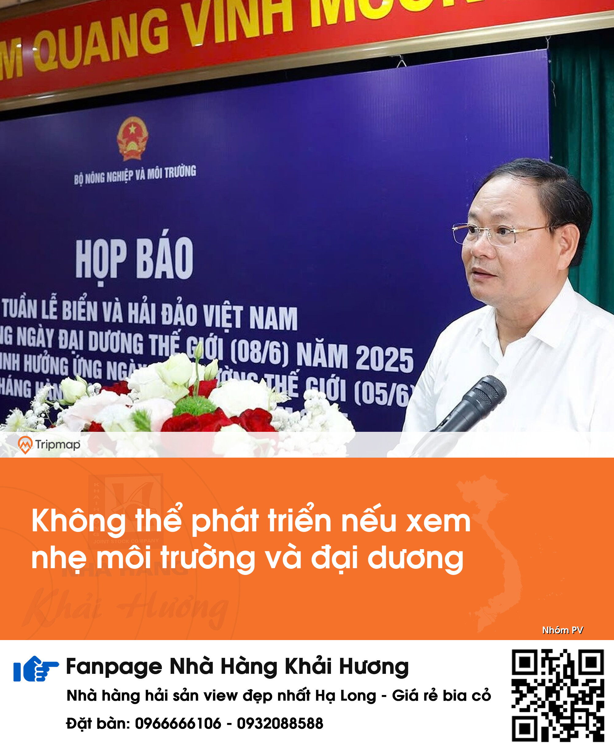 Không thể phát triển nếu xem nhẹ môi trường và đại dương