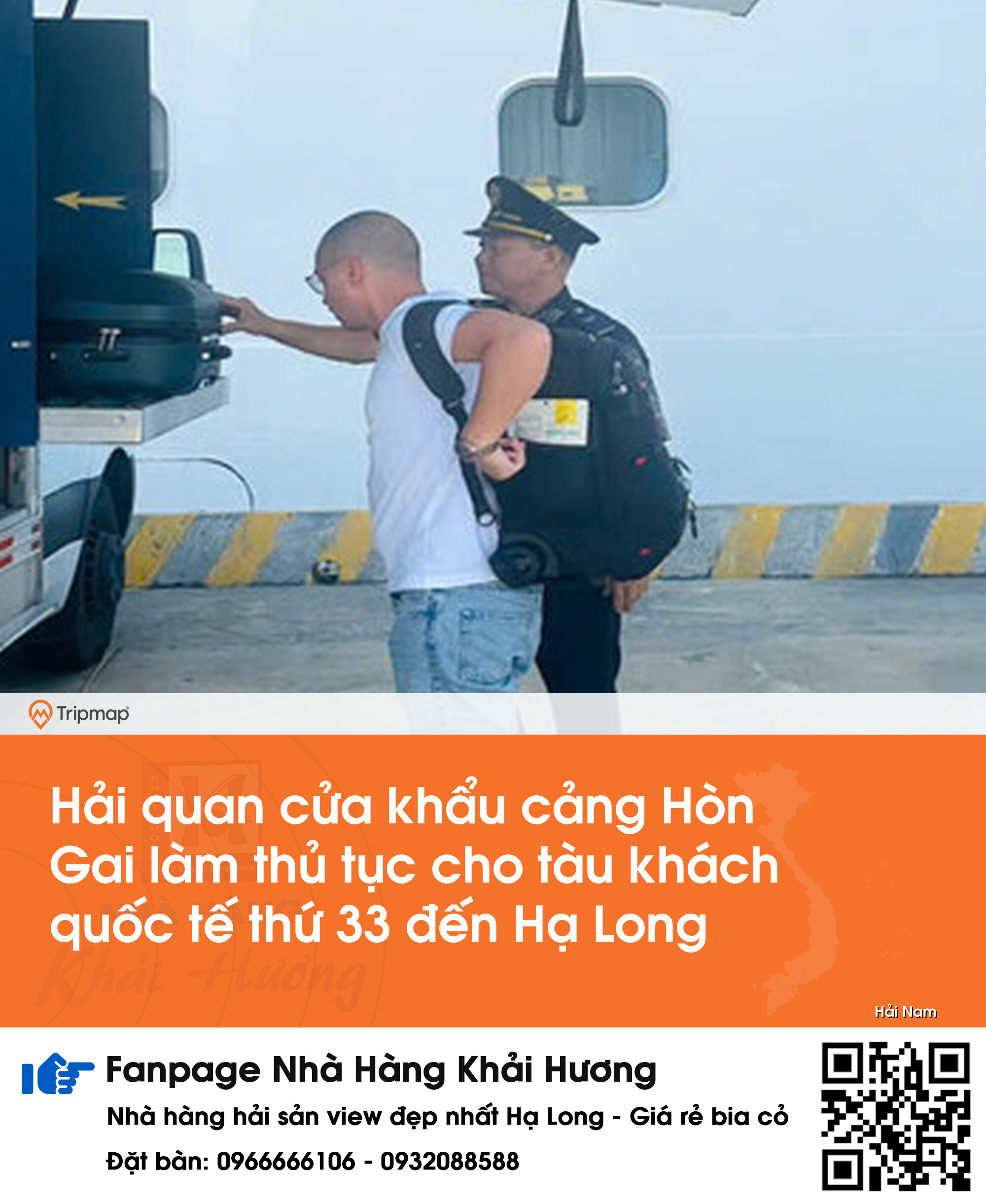 Hải quan cửa khẩu cảng Hòn Gai làm thủ tục cho tàu khách quốc tế thứ 33 đến Hạ Long