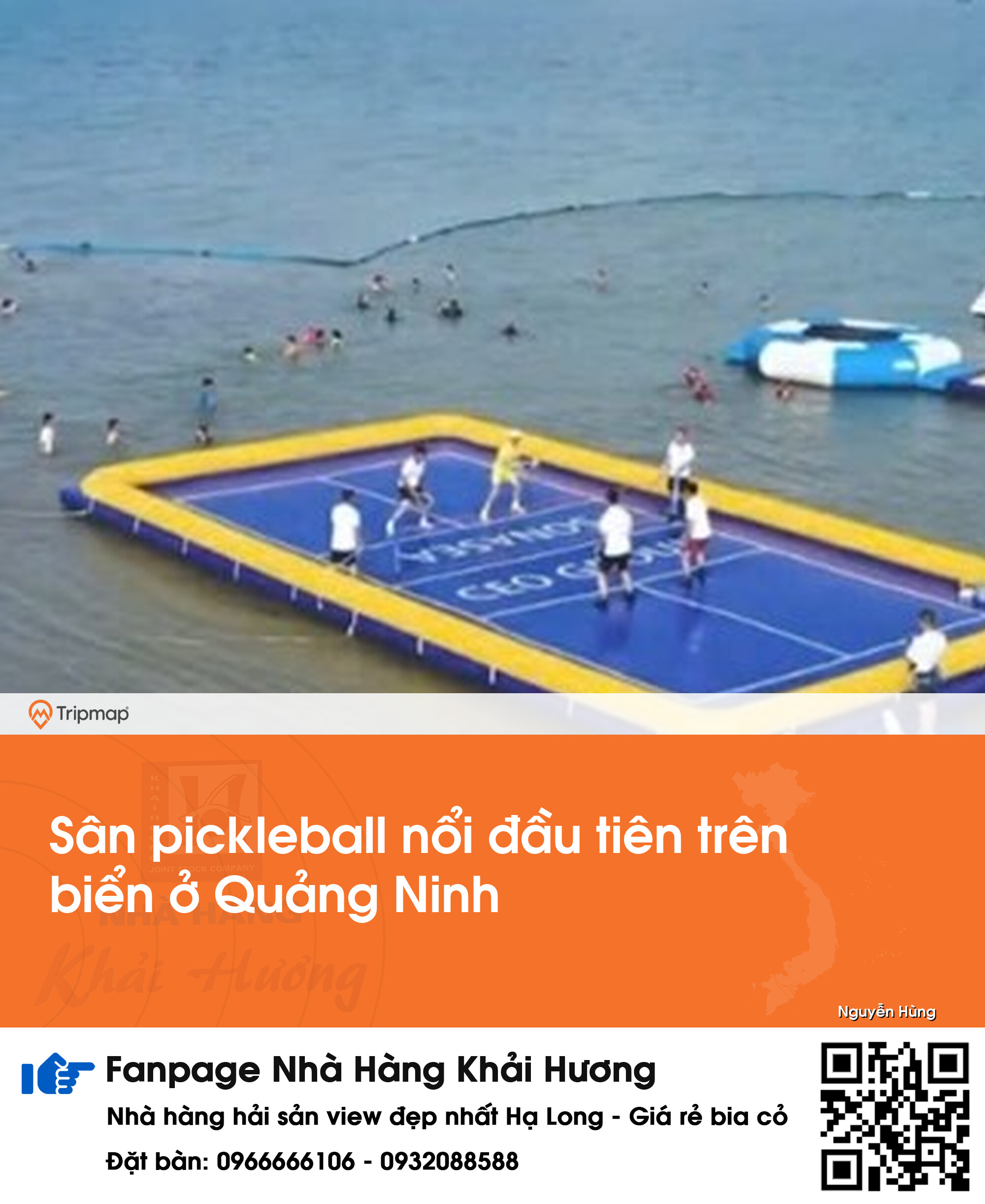 Sân pickleball nổi đầu tiên trên biển ở Quảng Ninh