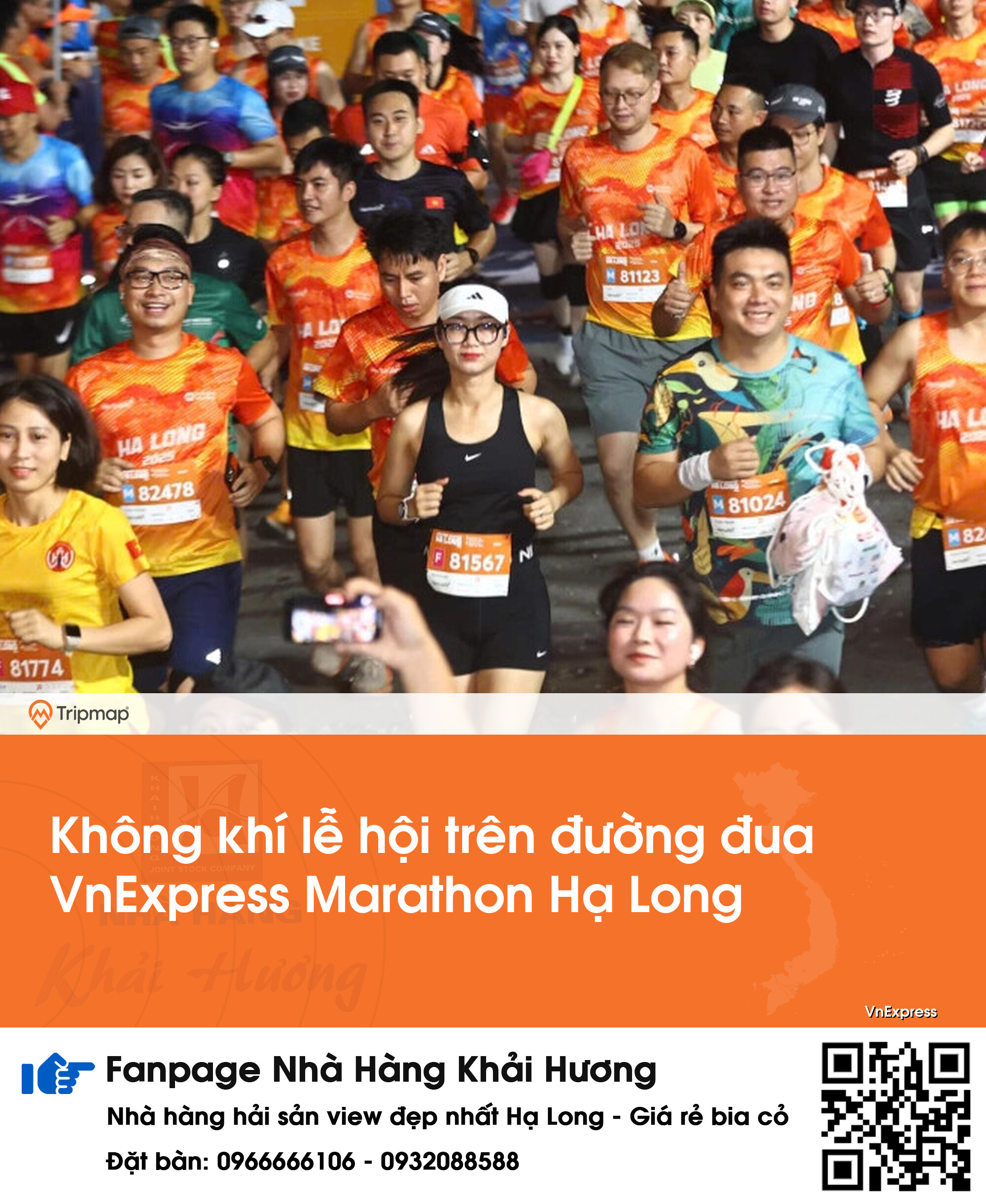 Không khí lễ hội trên đường đua VnExpress Marathon Hạ Long