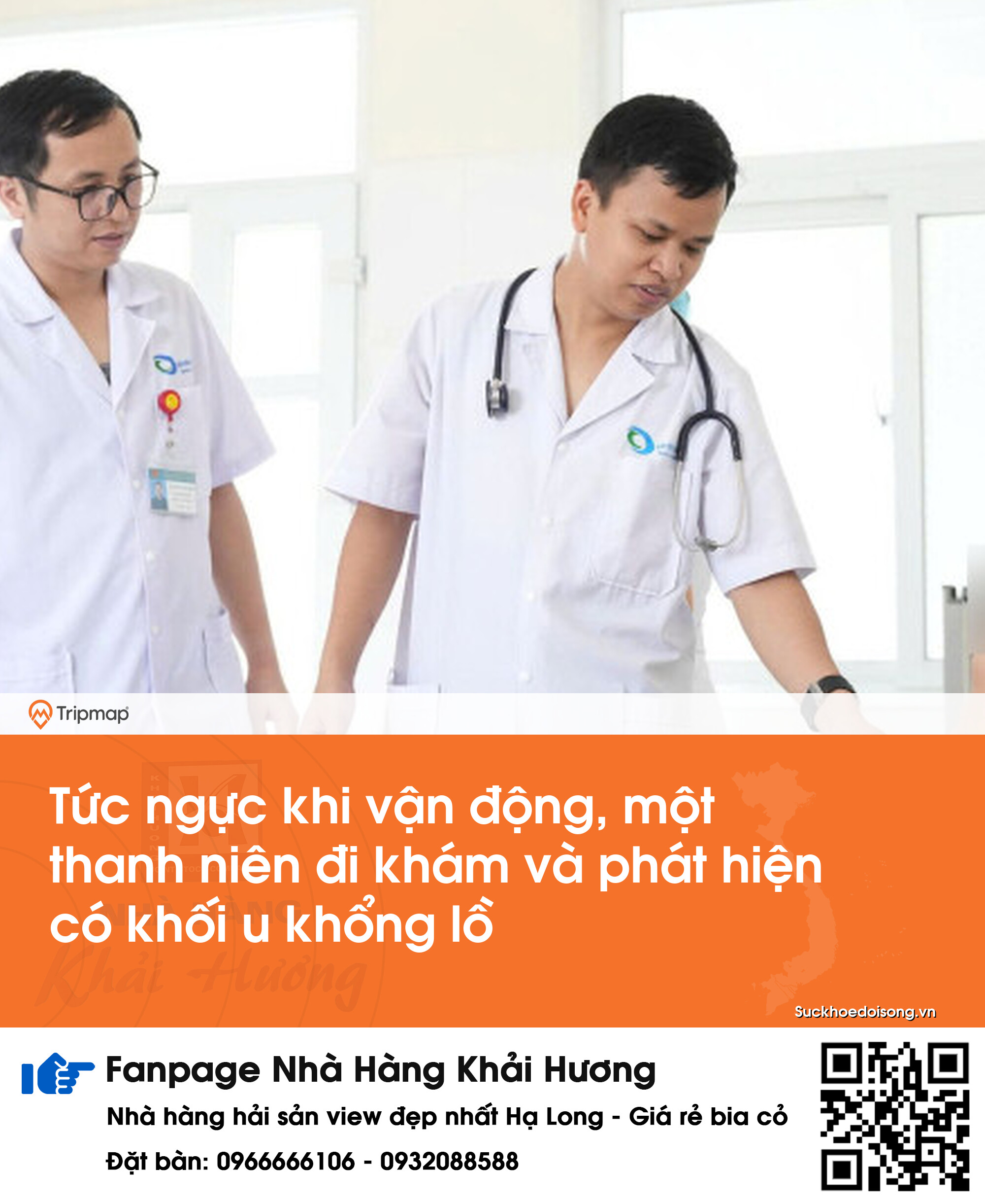 Tức ngực khi vận động, một thanh niên đi khám và phát hiện có khối u khổng lồ