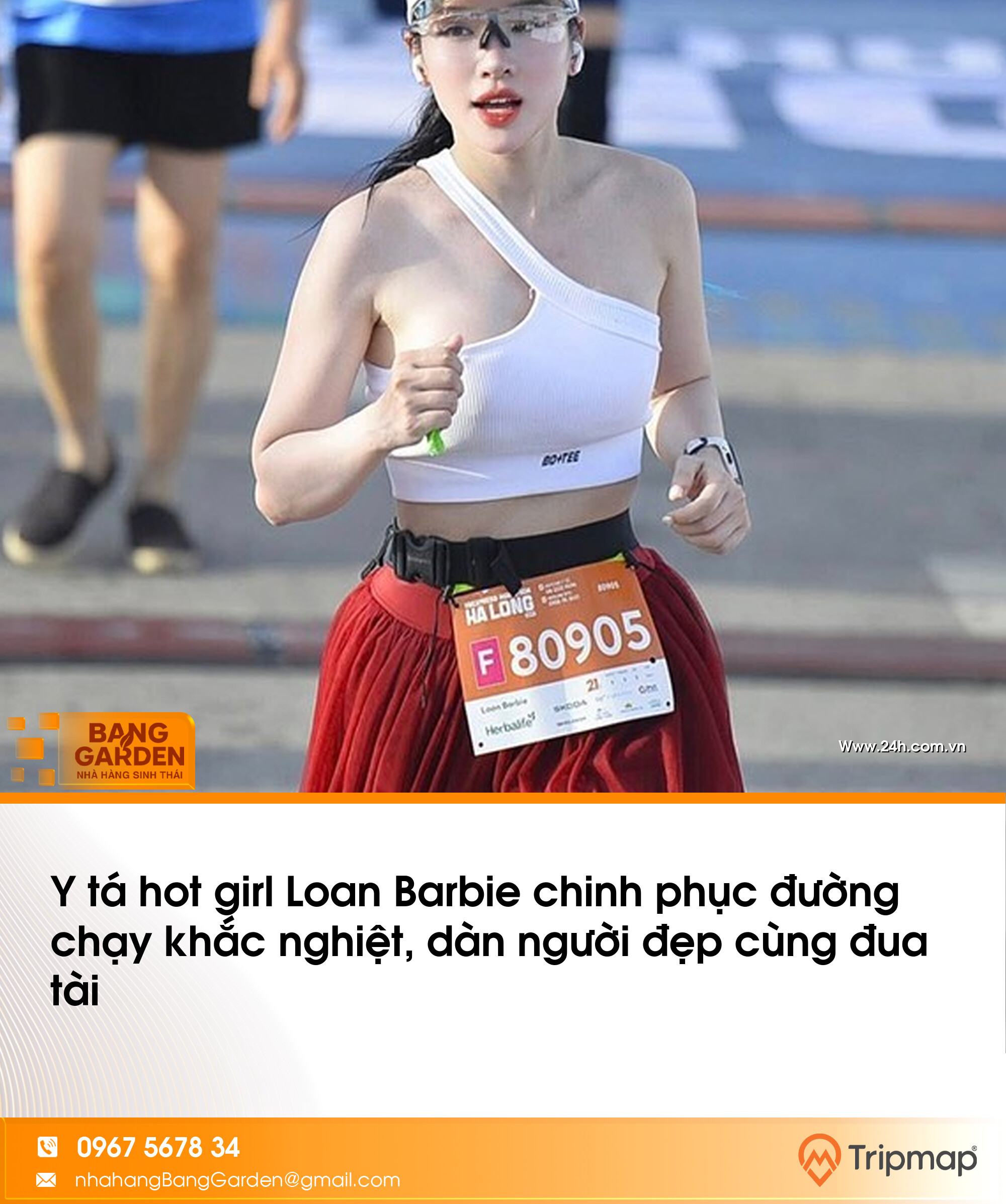 Y tá hot girl Loan Barbie chinh phục đường chạy khắc nghiệt, dàn người đẹp cùng đua tài