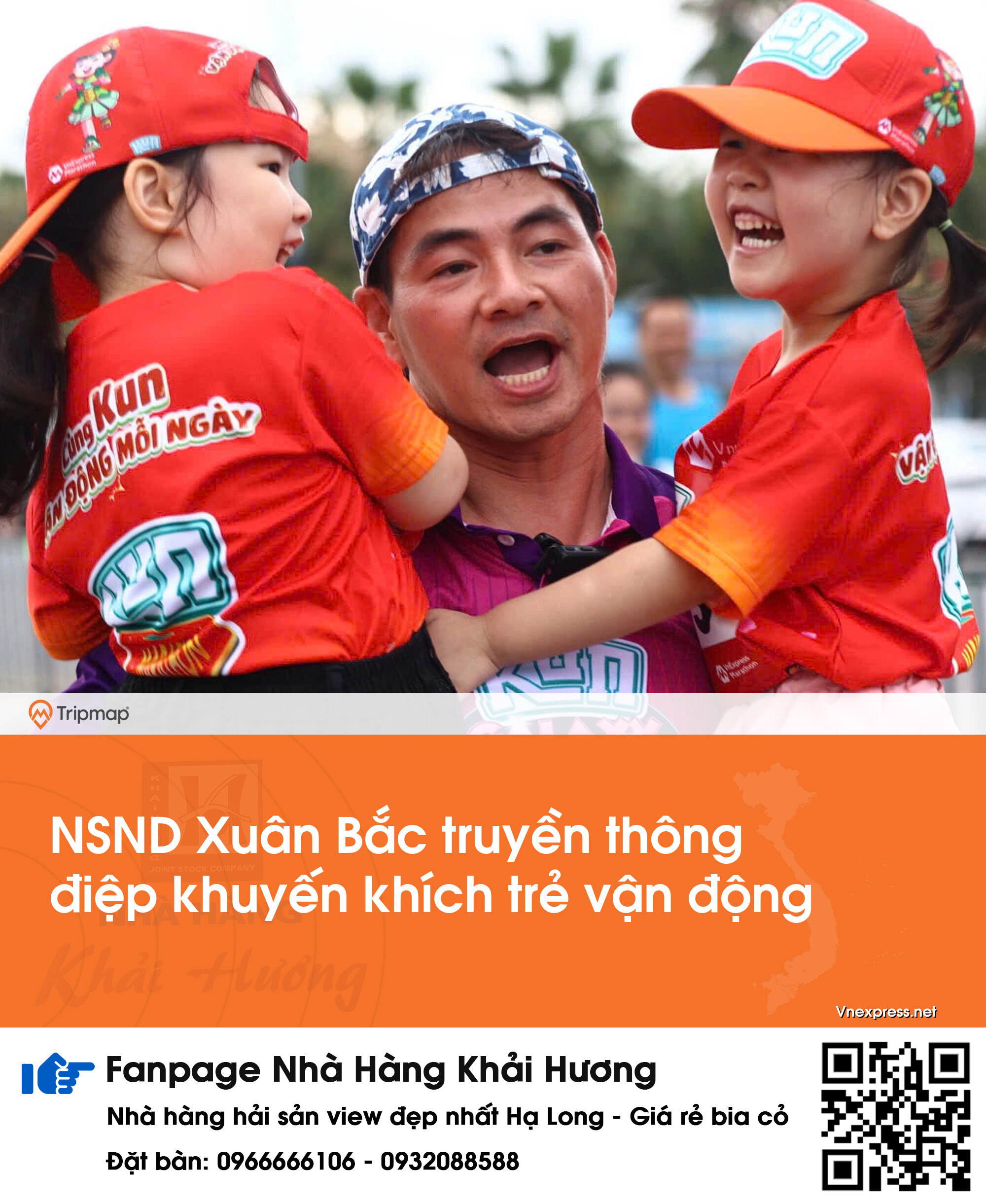 NSND Xuân Bắc truyền thông điệp khuyến khích trẻ vận động