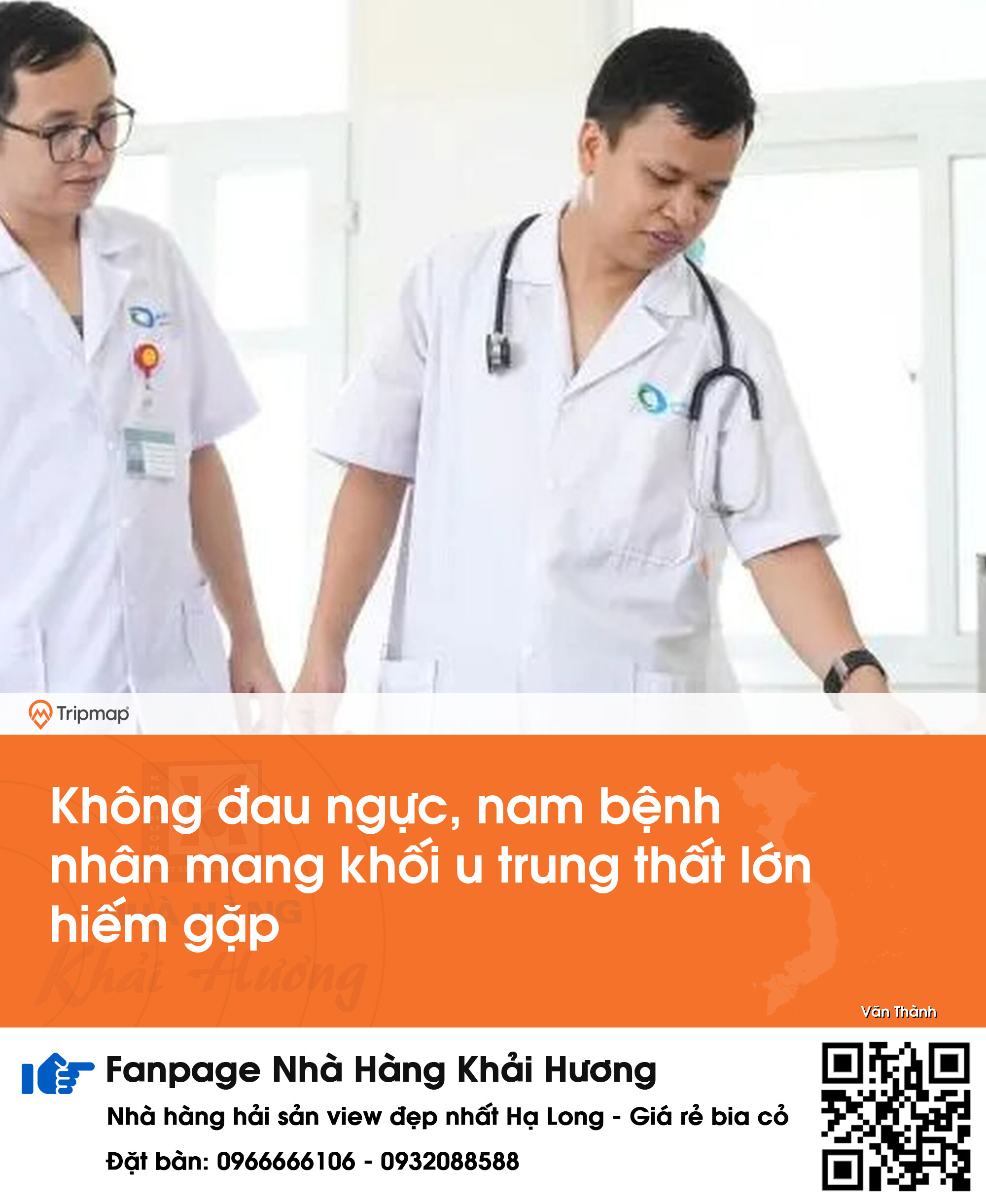 Không đau ngực, nam bệnh nhân mang khối u trung thất lớn hiếm gặp